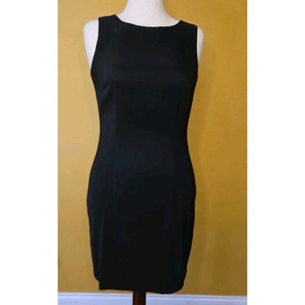 AB Studio Sz 10 Black Sleeveless Dress Career Little Black Dress Cocktail‎ Party